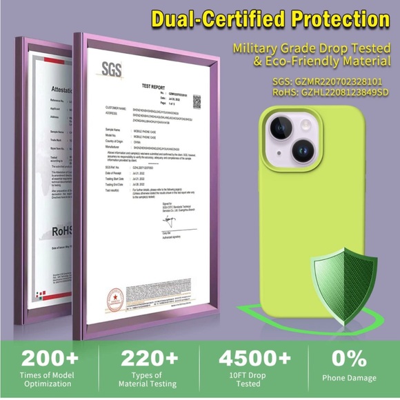 [5 in 1] iPhone 14 Plus Case with 2X Screen Protector + 2X Camera Protector - Picture 5 of 7